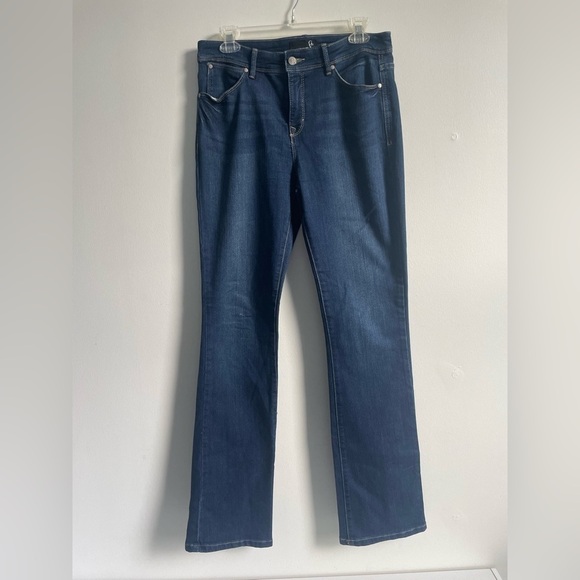 Gloria Vanderbilt Bloomfield Bootcut Jeans Dark Wash Blue Stretch Size 8 - Picture 1 of 11